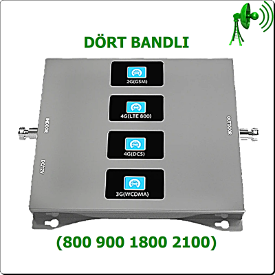 Dört Bandlı Sinyal Yükseltici +2 Ek İç Antenli