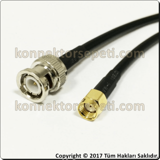 BNC male - RP SMA male Coaxial Cable Rg58