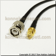 BNC male - RP SMA female Coaxial Cable Rg58