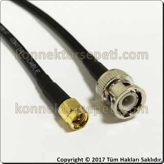 BNC male - SMA male Coaxial Cable Rg58