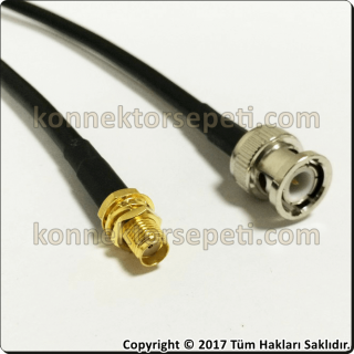BNC male - SMA female Coaxial Cable Rg58