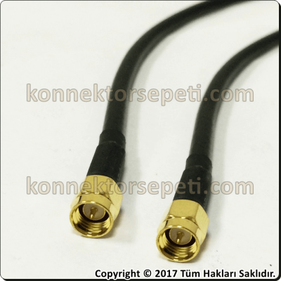 SMA erkek - SMA erkek Koaksiyel Kablo Rg58