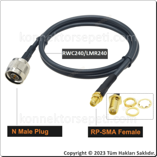 N male to RP SMA female Coaxial Cable LMR240/RWC240