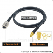 N female - SMA female Coaxial Cable LMR240/RWC240