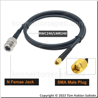 N female - SMA male Coaxial Cable LMR240/RWC240