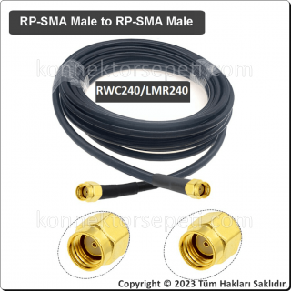 RP SMA male to RP SMA male Coaxial Cable LMR240/RWC240
