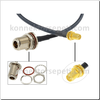 N female bulkhead - RP SMA female Coaxial Cable Rg58