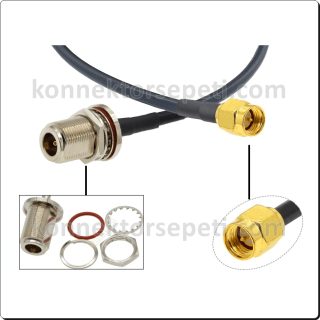 N female bulkhead  - SMA male Coaxial Cable Rg58