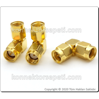 SMA male - RP SMA male L Type Converter connector