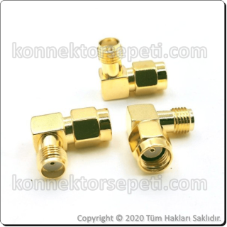 SMA female -  RP SMA male L Type Converter connector