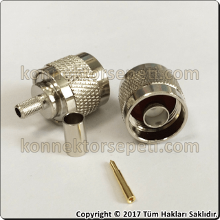N Male Cable Connector Rg58 Rg142 Rg223 Rg400 LMR195 LMR200