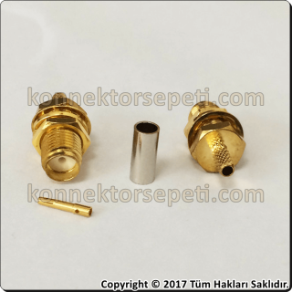 SMA Female Cable Connector Rg316 Rg174 Rg188 LMR100