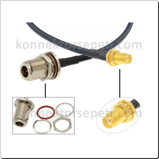 N female bulkhead - SMA female Coaxial Pigtail Cable Rg58