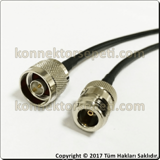 N male - N female Coaxial Pigtail Cable Rg58