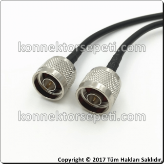 N male - N male Coaxial Pigtail Cable Rg58