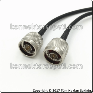 N male - N male Coaxial Pigtail Cable Rg58
