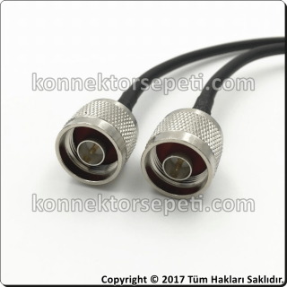 N male - N male Coaxial Pigtail Cable Rg58
