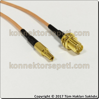 RP SMA female - CRC9 male Pigtail Cable 15cm