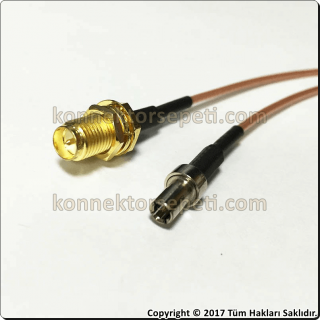 RP SMA female - TS9 male Pigtail Cable 15cm