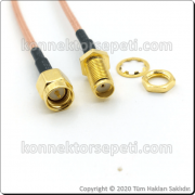 SMA male - SMA female Pigtail Cable 15cm