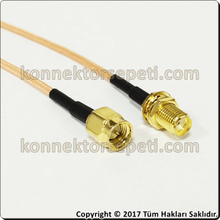 SMA male - SMA female Pigtail Cable 15cm