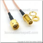 RP SMA male - RP SMA female Pigtail Cable 15cm