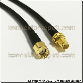 SMA female - RP SMA male Coaxial Pigtail Cable Rg58