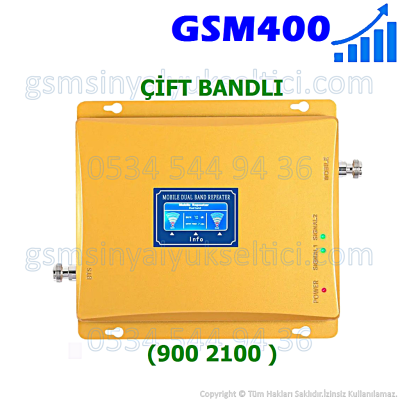 GSM Sinyal Yükseltici Boooster Çift Bandlı - 2 İç Antenli