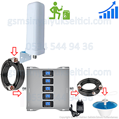 GSM Sinyal Yükseltici Boooster Beş Bandlı - 2 İç Antenli